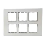 Dewon Electric 12 Module Plastic White Wall Switch Board Plate